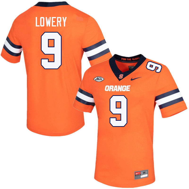 Men-Youth #9 Leon Lowery Syracuse Orange 2023 College Football Jerseys Stitched Sale-Orange